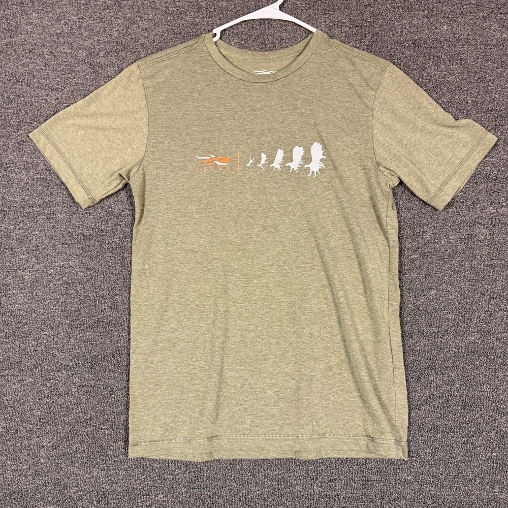 Sitka Gear Mens Antler Evolution Graphic T-Shirt Heather Green Medium 20011